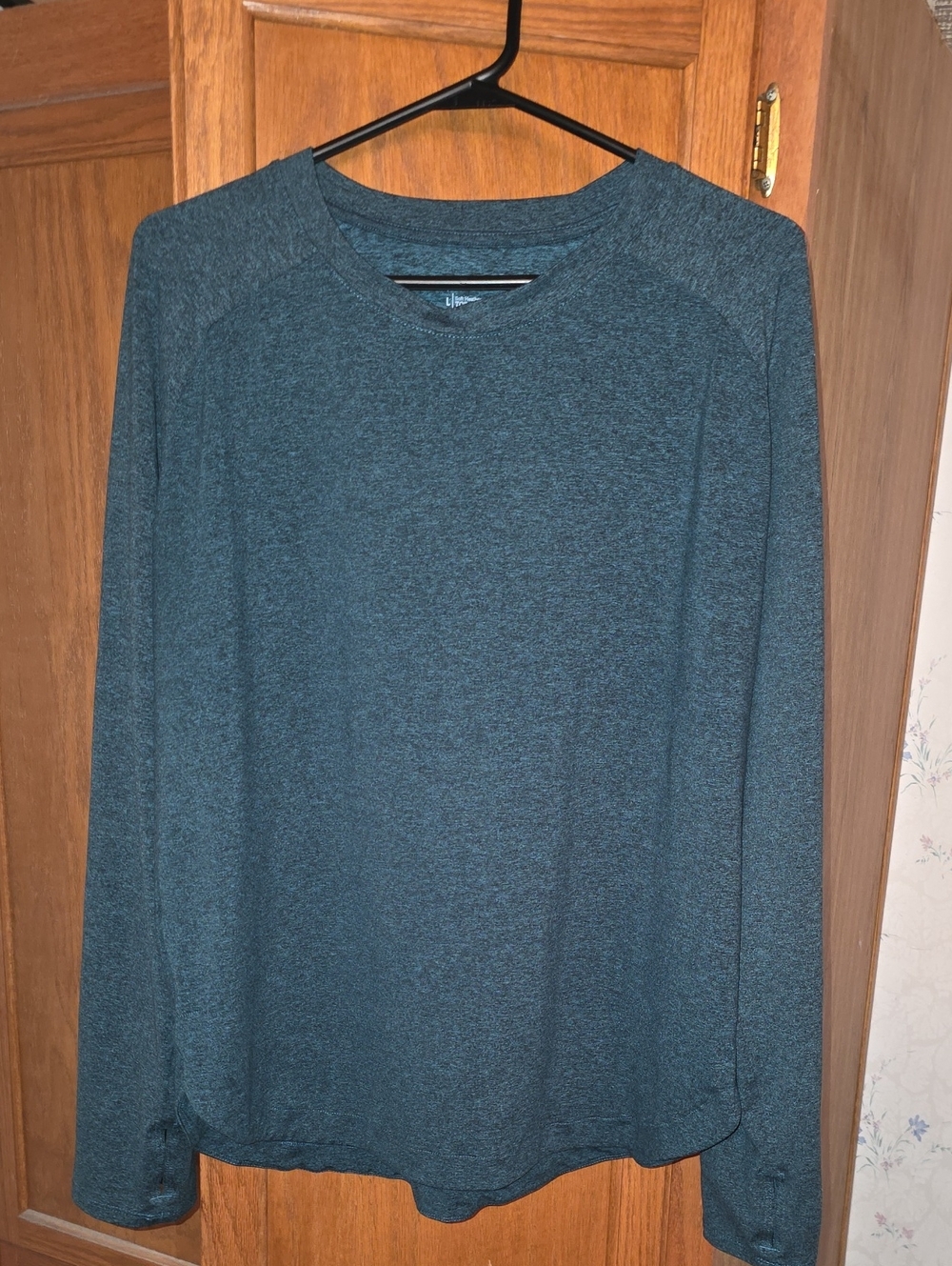 Long Sleeve Crewneck Tee - Dark Teal